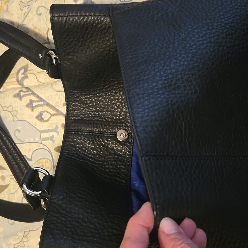 Cole Haan Black Leather Tote - Picture 8 of 16